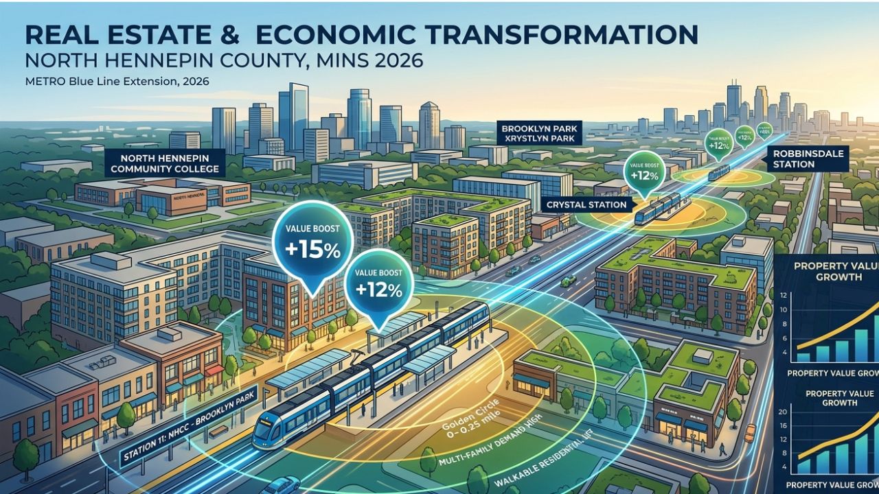 How the Blue Line Extension is Changing Property Values in North Hennepin County MN.