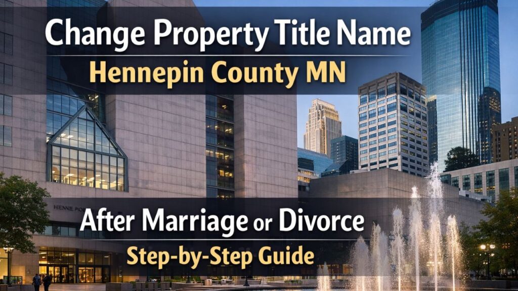 How to Change Name on Property Title in Hennepin County MN After Marriage or Divorce